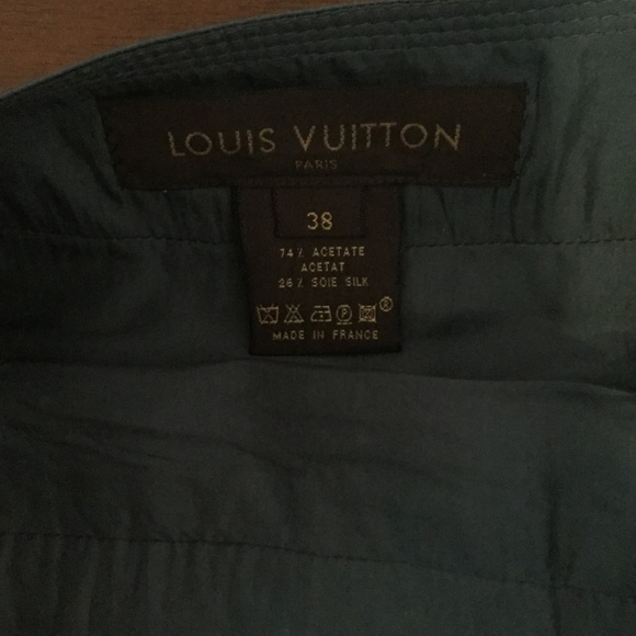 Louis Vuitton blue silk skirt size 38 - Picture 3 of 3